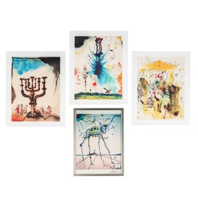 Four Canvas Prints in the Style of Salvador Dali