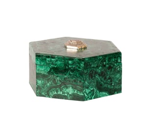 A Malachite Hexagonal Table Box