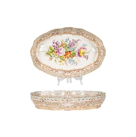 A Dresden-Style Porcelain Center Bowl