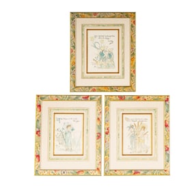 Walter Crane, 1845-1915, Three Plates from Flora's Feast