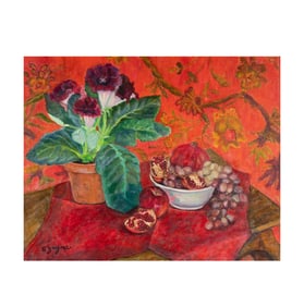 Szajna, 20th century, Gloxinia and Pomegranate