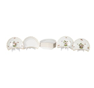A Group of Ten Herend Porcelain Crescent Salad Plates