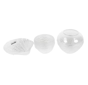 A Group of Three Lalique Glass Table Articles