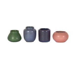Four Marblehead Pottery Vases