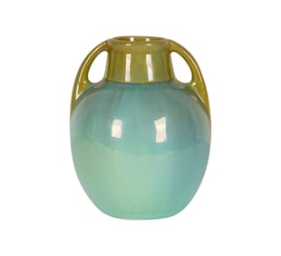 A Fulper Flambe-Glaze Pottery Urn-Form Vase