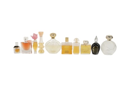 Ten French Glass Perfume Bottles, Lalique