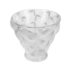 A Lalique Moissac Molded Glass Vase