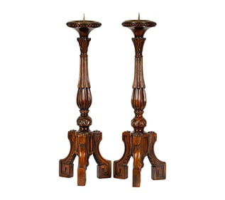 A Pair of Baroque-Style Pricket Sticks