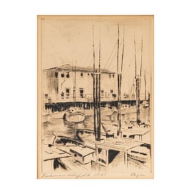 American School (Mid 20th Century): Fisherman's Wharf, S.F.