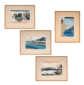 Utagawa Hiroshige, Japanese 1797-1858, Four Works