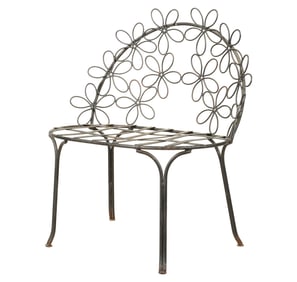 An Iron Patio Bench