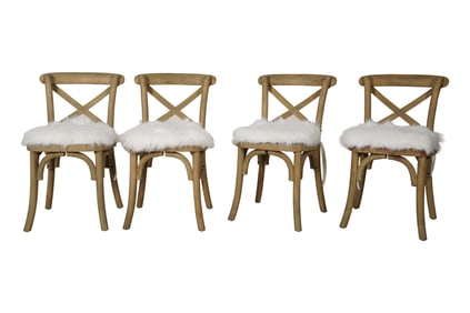 Four Chivari Children's Crossback Chairs