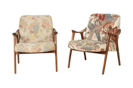 A Pair of Danish Modern Lounge Chairs