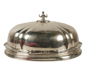 A Large Silverplate Meat Dome