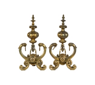 A Pair of Regency-Style Andirons