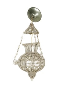 A Venetian Beaded Glass Ceiling Light Fixture