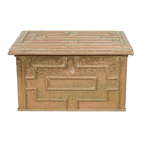 A Brass-Clad Wood Coffer