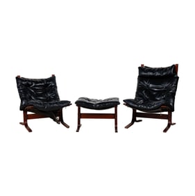 Ingmar Relling for Westnofa: Two Siesta Chairs and Ottoman