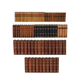 A Group of Leather-Bound Books