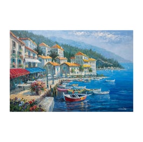 Antoine Bittar, B. 1957, Coastal Village