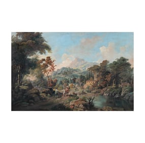 Continental School: Landscape with Figures
