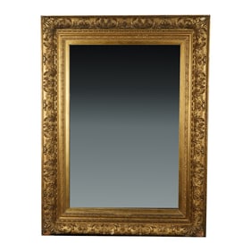 A Rectangular Carved Giltwood Mirror