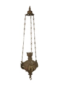 An Antique Brass Lantern