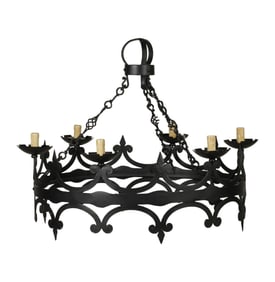 A Gothic-Style Six-Light Chandelier
