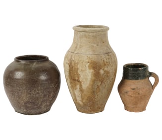 Three Primitive Pottery Vessels