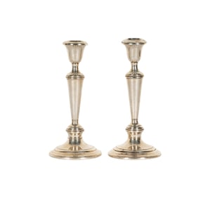 A Pair of Gorham Sterling Candlesticks
