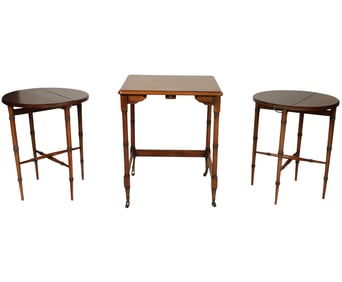 A Set of Three Mahogany Nesting Side Tables