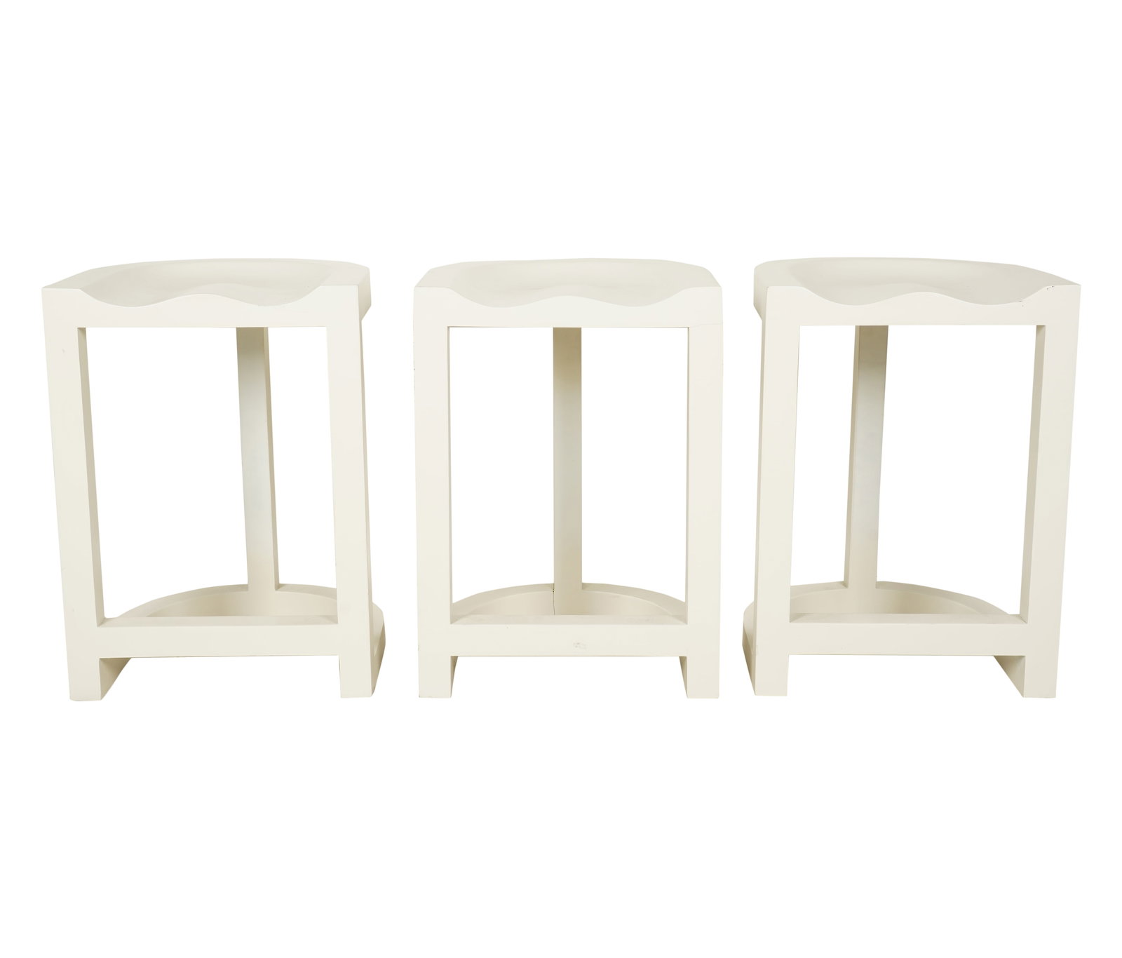 A Set of Three White-Painted Counter Chairs (1 of 11)