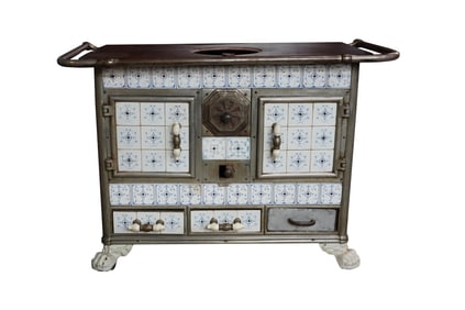 A Delft Pottery Tile Stove