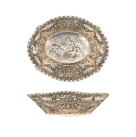 A Continental .800 Silver Reticulated Center Bowl