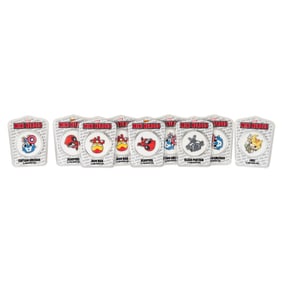 A Set of One Ounce Mini Heros Marvel Silver Coins