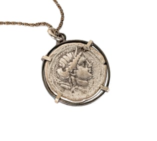 An Ancient Silver Coin Pendant