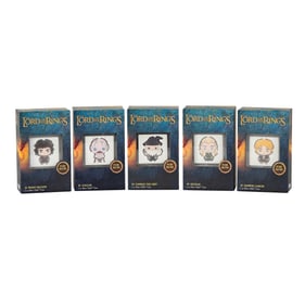 A Group of Lord Of The Rings Chibi Silver Coins