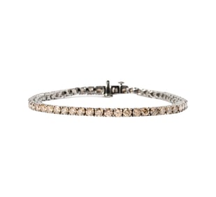 18 Karat Oxidized Gold and Colored Diamond Bracelet