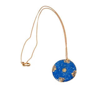14 Karat Yellow Gold Medallion Pendant