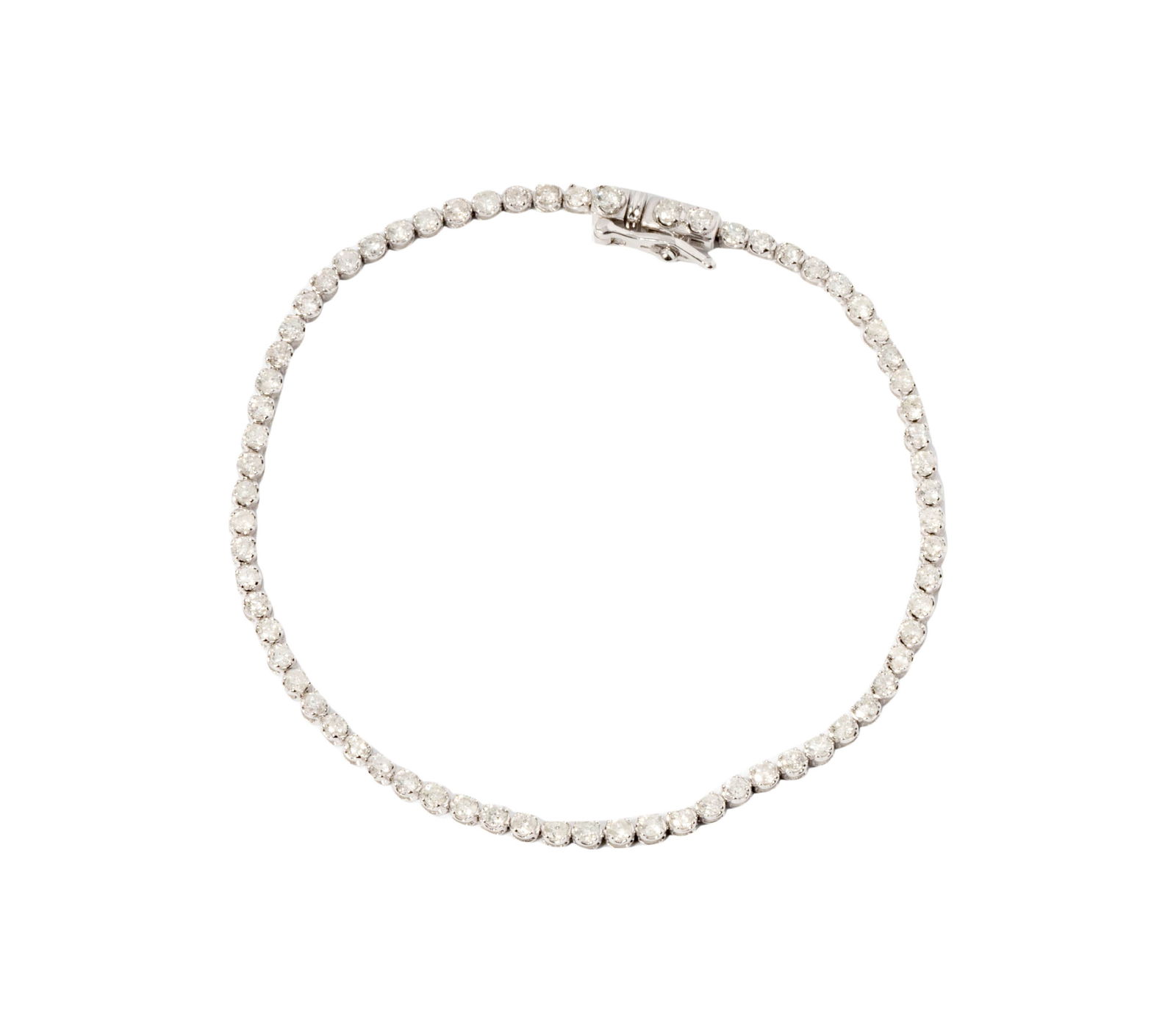 14 Karat White Gold and Diamond Line Bracele (1 of 6)