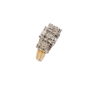 14 Karat Yellow Gold Diamond Ring