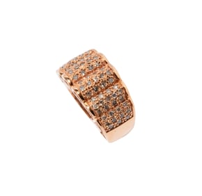 14 Karat Rose Gold and Diamond Ring