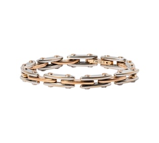 Italian 14 Karat Two-tone Bracelet