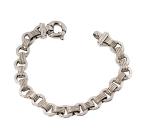 Italian 14 Karat White Gold Bracelet