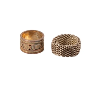 Two Assorted Tiffany & Co. Sterling Silver Rings