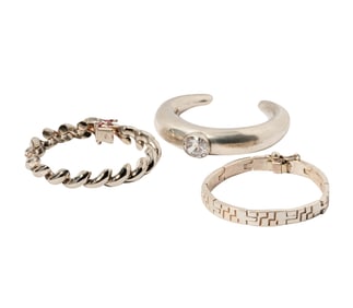 Lot of Three Sterling Silver Bracelets