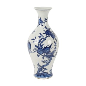 A Chinese Blue and White Porcelain Vase