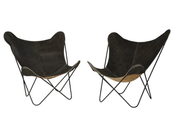 A Pair of Butterfly Sling Chairs
