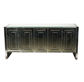 A Contemporary Mirrored Credenza