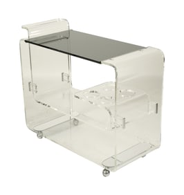 A Modernist Lucite Bar Cart
